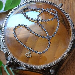 Smokey Quartz Vintage Brass Necklace